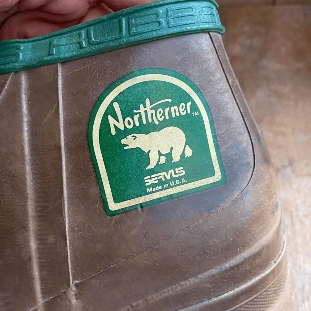 VTG Servus Northerner Rubber Boots USA Buckle Galosh Overshoe Chunky